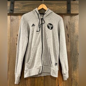 Adidas Hoodie Adult Small Gray Tango Entrusco Full Zip Sweatshirt Dragon Mens